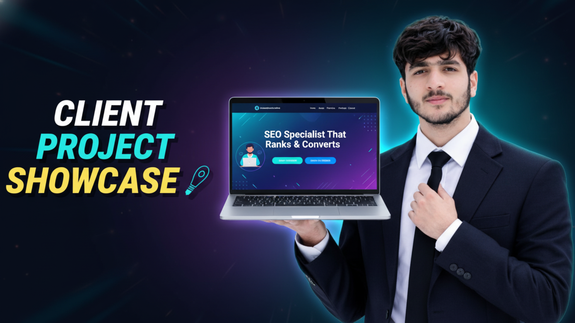 Yawarworks.online — modern high-converting SEO portfolio website screenshot
